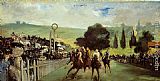 Eduard Manet Famous Paintings - Racetrack near Paris